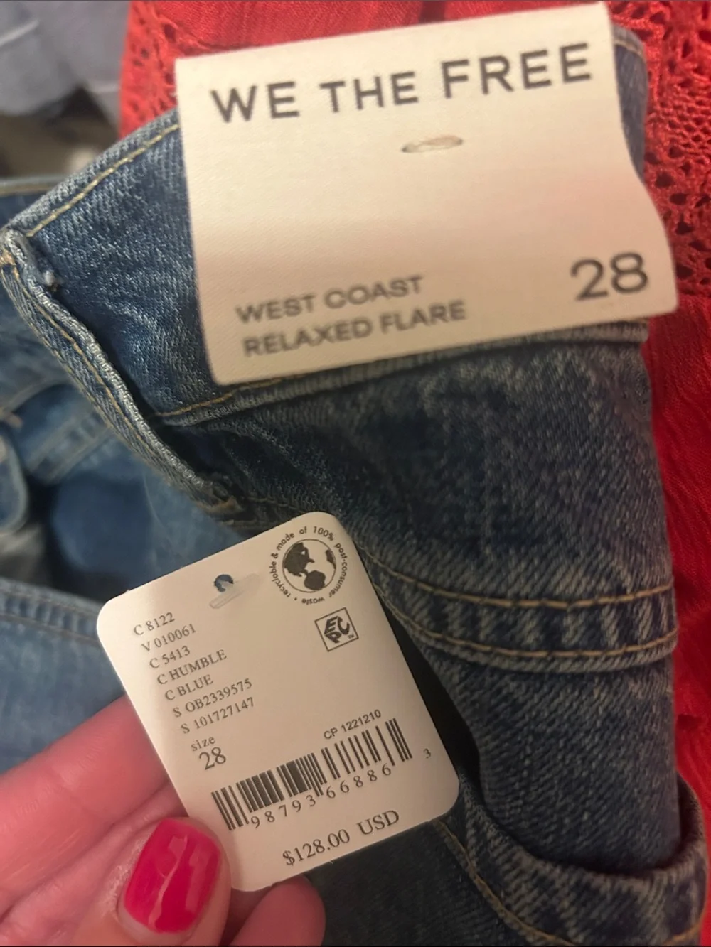 We the free west coast relaxed flare jean